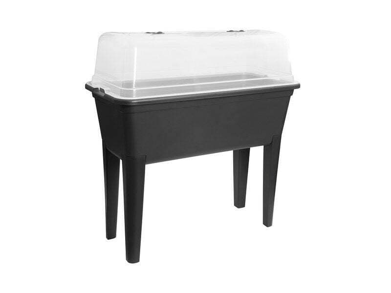 Potager sur pieds GEOLIA potager & serre noir L.76 x l.37 x H.79 cm