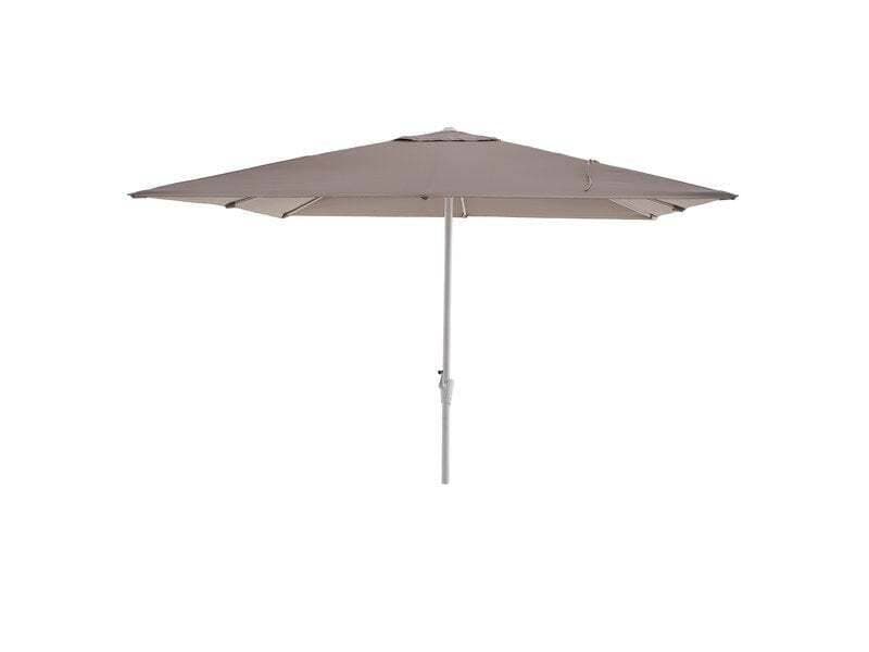 Parasol droit carré, NATERIAL Aura, L.285 x l.285 cm, taupe