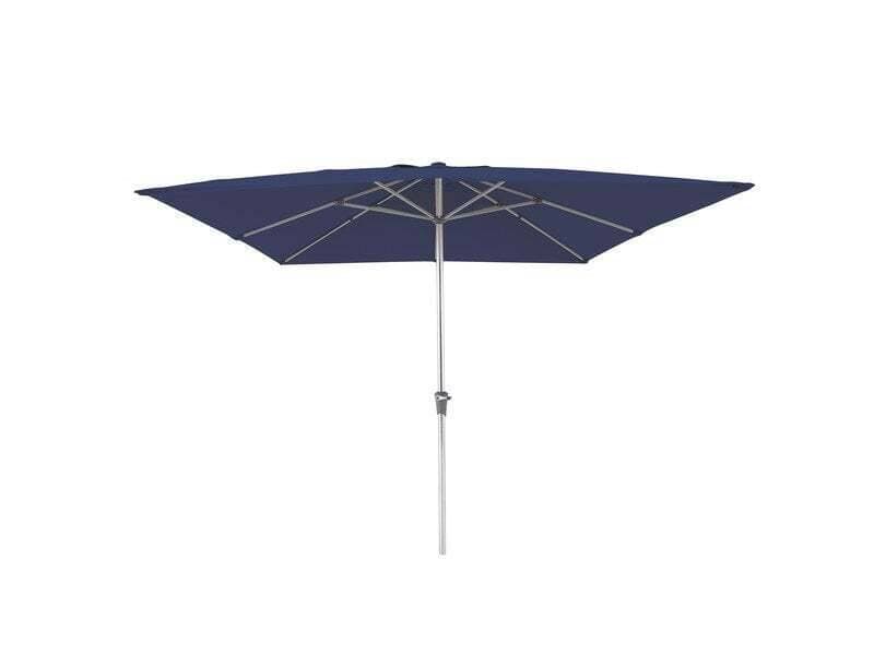Parasol droit carré, NATERIAL Aura, L.285 x l.285 cm, bleu