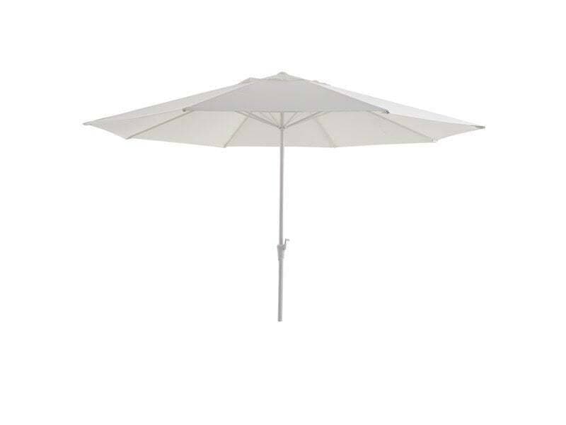Parasol droit octogonal, NATERIAL Aura , L.394 x l.285 cm, blanc