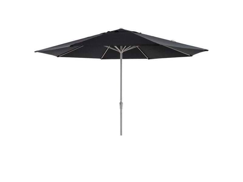 Parasol droit octogonal, NATERIAL Aura, L.394 x l.285 cm, gris