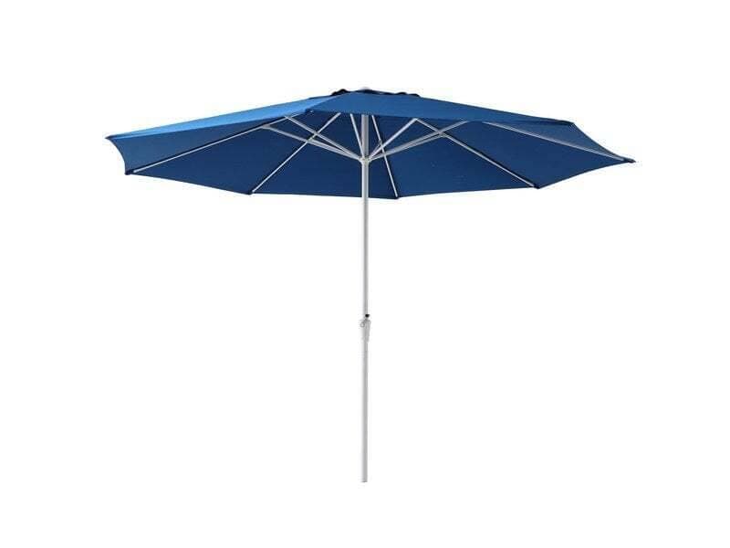 Parasol droit octogonal, NATERIAL Aura, L.394 x l.394 cm, bleu