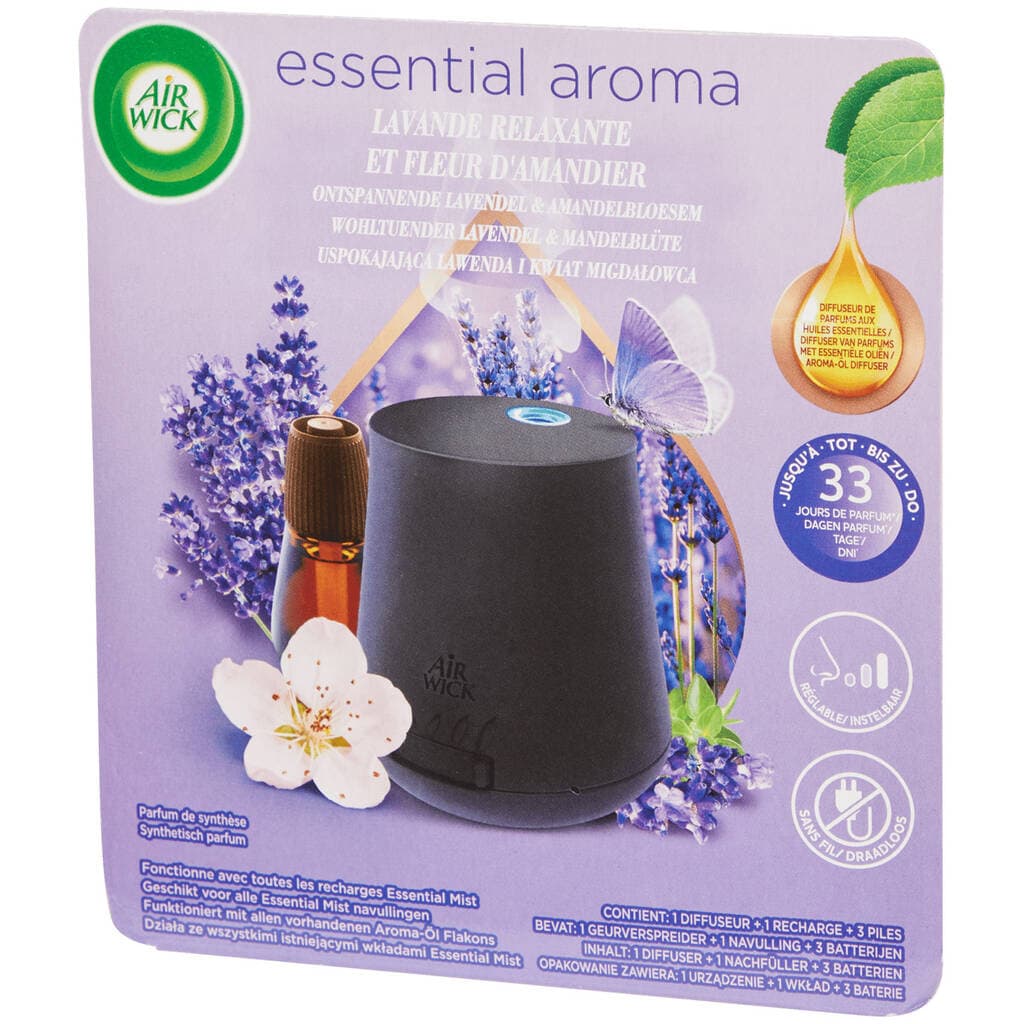 Air Wick Diffuseur de parfum Air Wick Lavande relaxante et fleur d’amandier