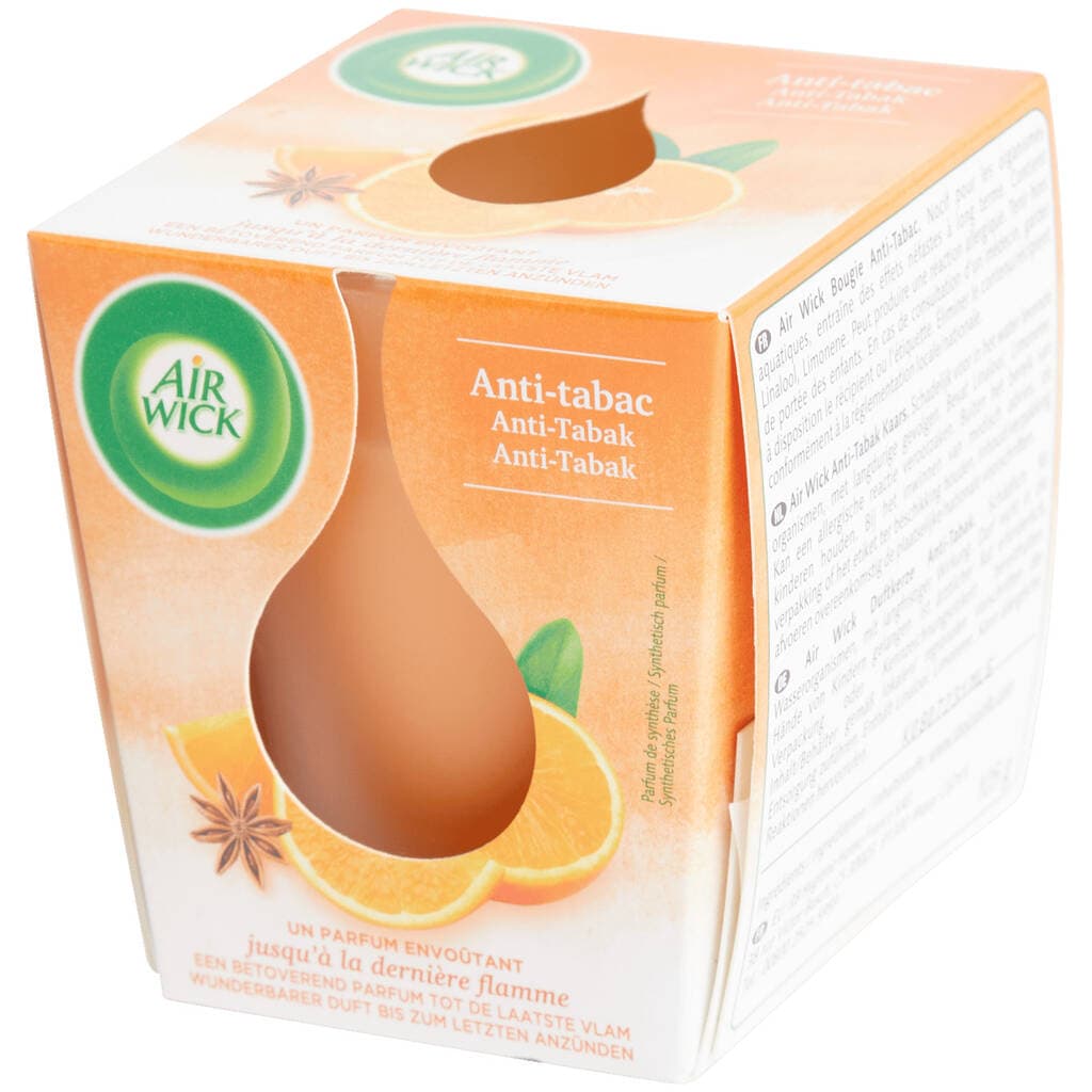 Air Wick Bougie parfumée Air Wick Essential Oils Anti-tabac