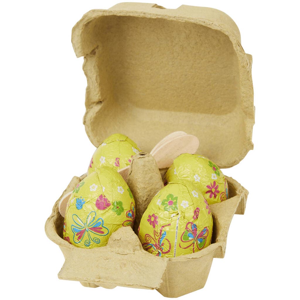 Action Œufs en chocolat avec cuillères