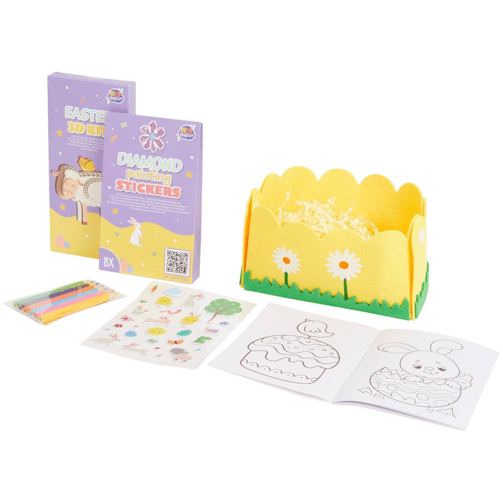 Action Kit créatif activités avec panier de Pâques Kids Kingdom