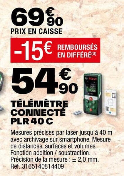 TÉLÉMÈTRE CONNECTÉ PLR 40 C