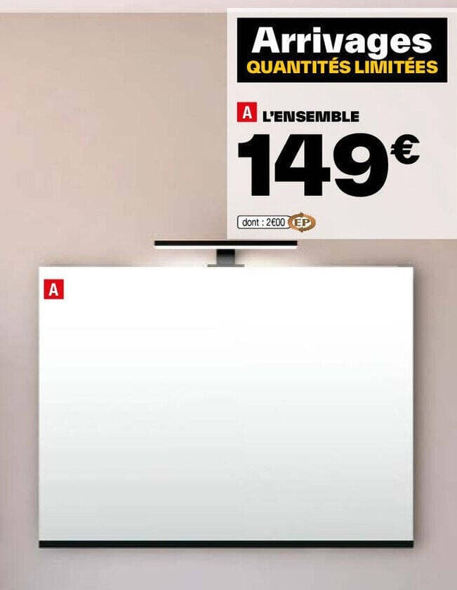 ENSEMBLE MEUBLE LED LYRA 80 CM