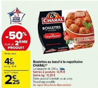 Boulettes au boeuf à la napolitaine CHARAL(P)