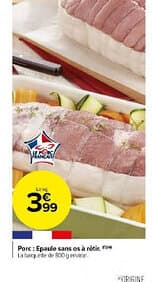 Porc: Epaule sans os à rôtir