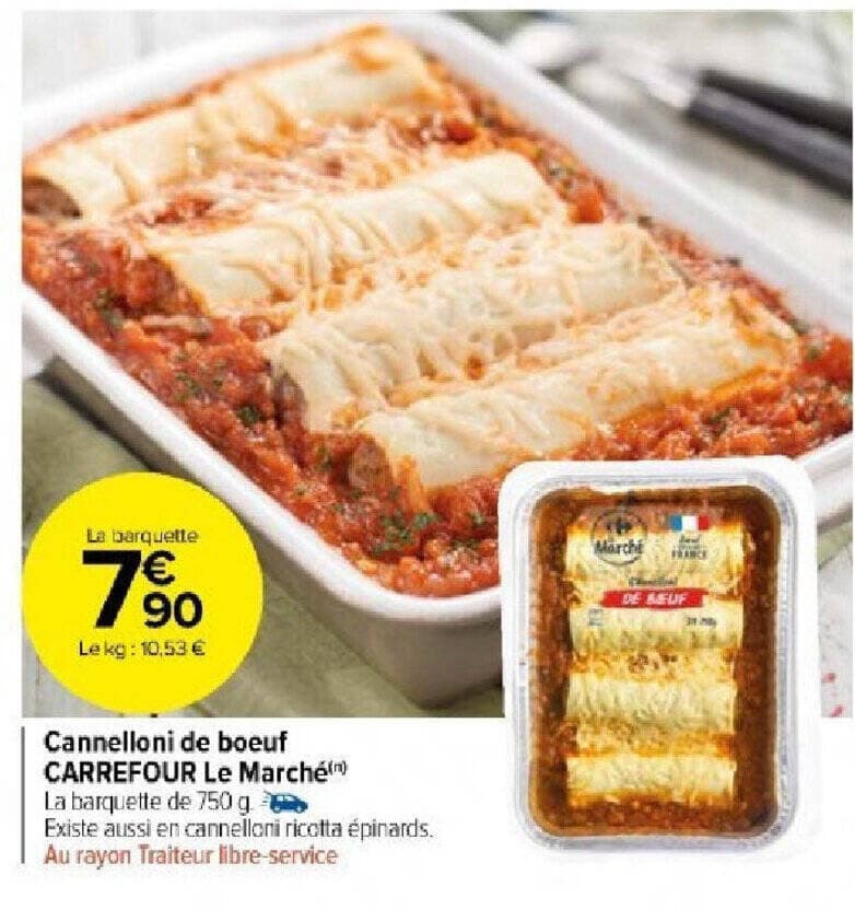 Cannelloni de boeuf CARREFOUR Le Marché