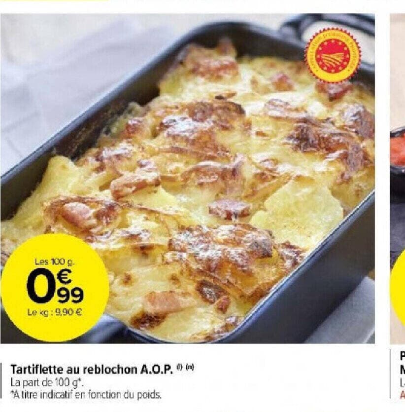 Tartiflette au reblochon A.O.P