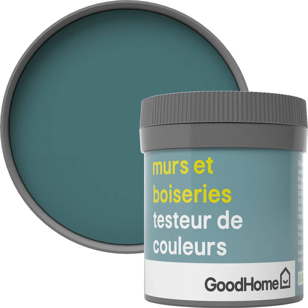 Testeur peinture murs et boiseries GoodHome vert Milltown satin 50ml