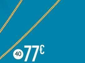 chaîne maille gourmette, 42 cm, or jaune 0,96 g