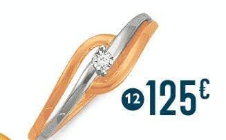 bague diamant 0,01 ct, taille 54, 2 ors 1,20 g