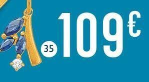 pendentif saphirs et diamant 0,03 ct, or jaune et rhodié 0,64 g