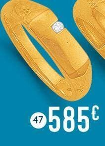 chevalière diamant 0,05 ct, taille 62, or jaune 5,46 g