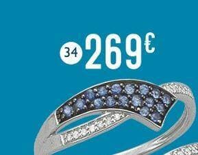 bague saphirs et diamants 0,04 ct, taille 54, or gris et rhodié 2,13 g