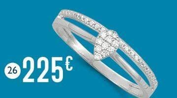 bague diamants 0,05 ct, taille 54, or gris 1,78 g