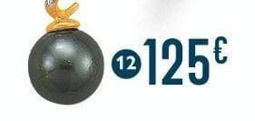 pendentif perle de culture de Tahiti et diamant 0,005 ct, or jaune et rhodié 0,64 g