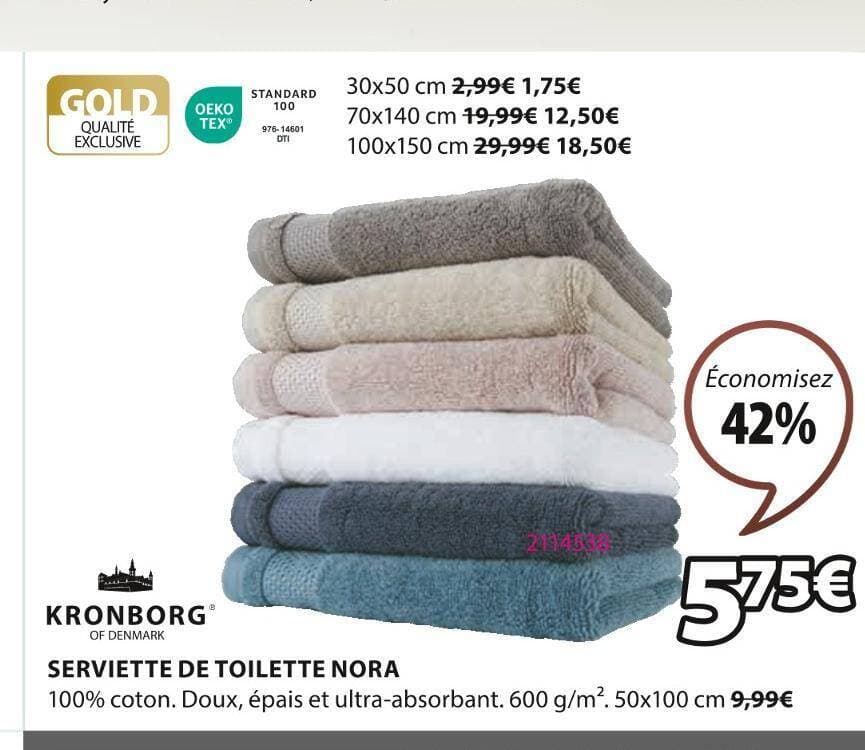 KRONBORG SERVIETTE DE TOILETTE NORA