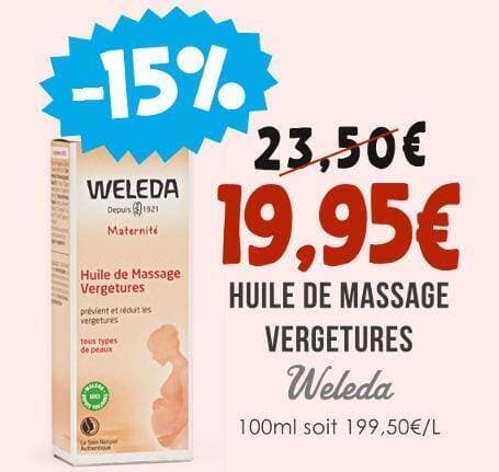 Weleda HUILE DE MASSAGE VERGETURES