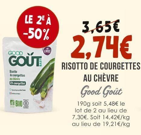 Good Goût RISOTTO DE COURGETTES AU CHÈVRE
