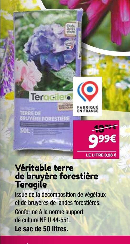 Teragile Véritable terre de bruyère forestière