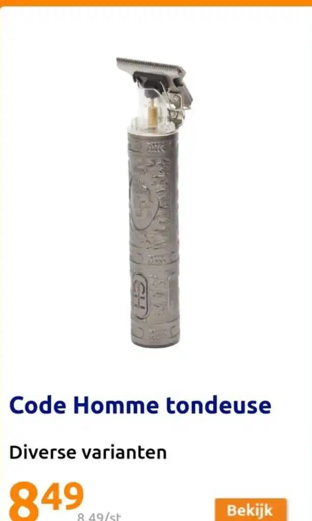 Code Homme tondeuse