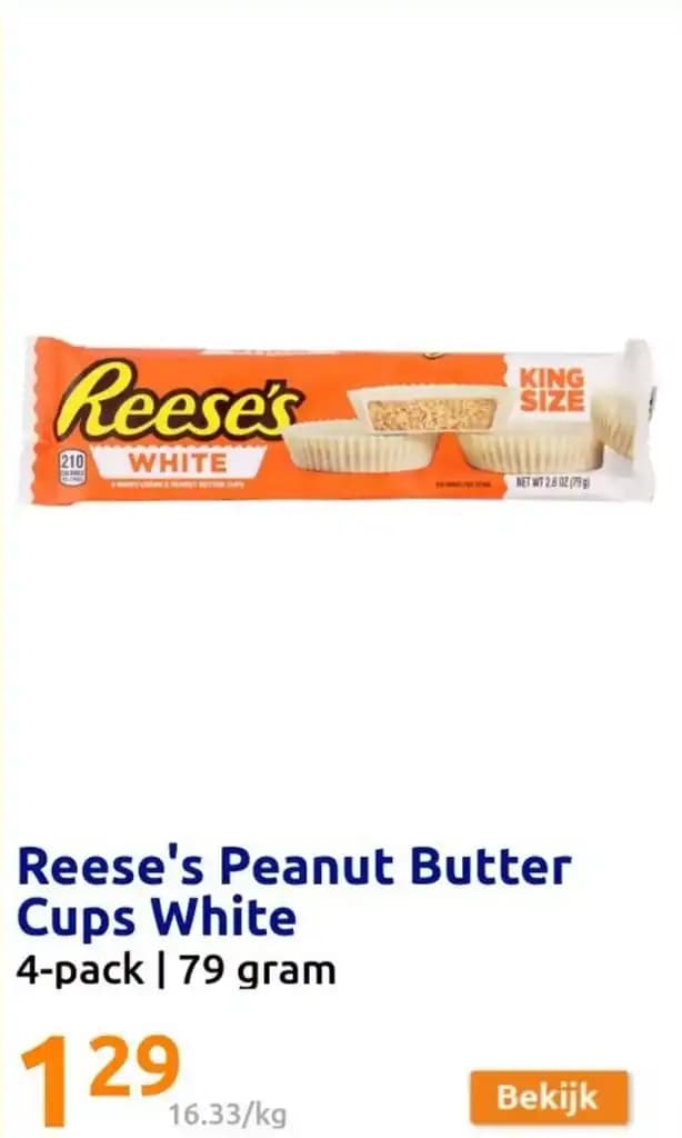 Reese's Peanut Butter Cups White 4-pack | 79 gram