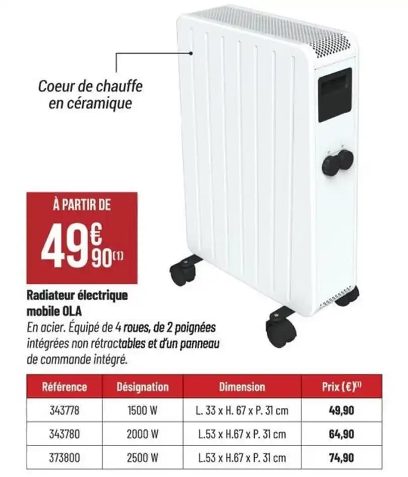 Radiateur électrique mobile OLA