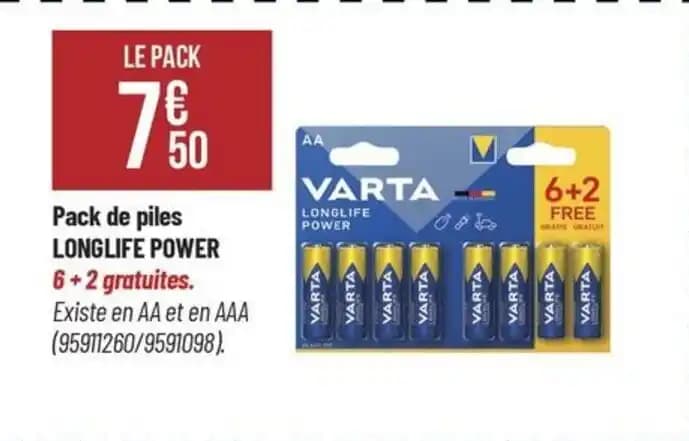 Pack de piles LONGLIFE POWER