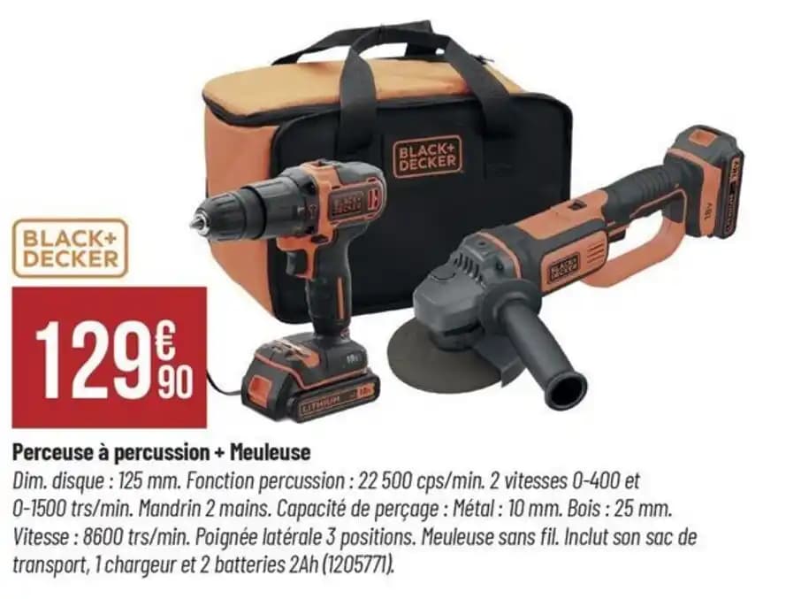 Perceuse à percussion + Meuleuse