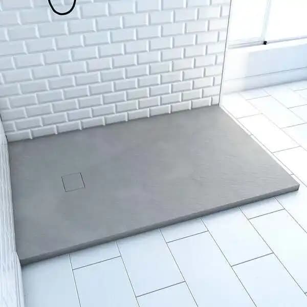 Receveur en composite SMC - imitation ardoise grise - 140x90cm