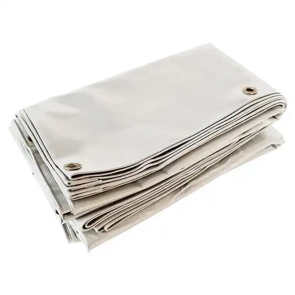 Bache Jardin 4x5 m Blanc Crème - Qualité 5 ans TECPLAST 506JD - Bache PVC étanche - Résistance Anti-UV