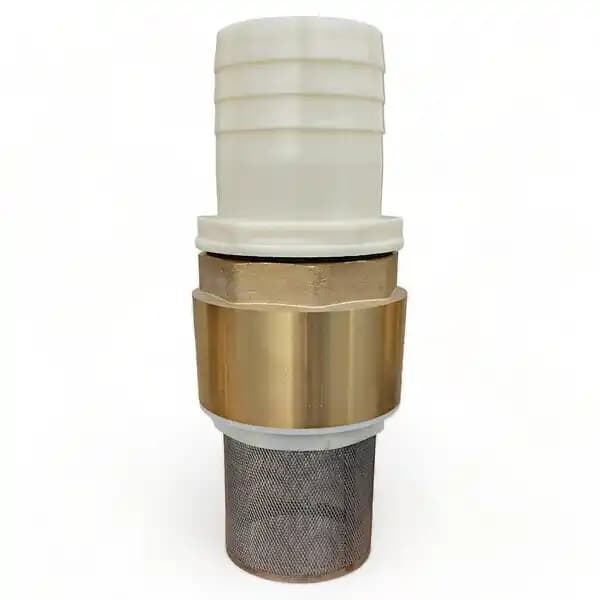 Clapet anti retour en laiton avec crépine et manchette, pour pompe - 3 pouces (80 mm)