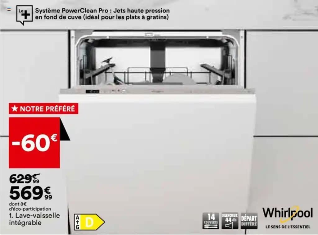 Lave-vaisselle intégrable