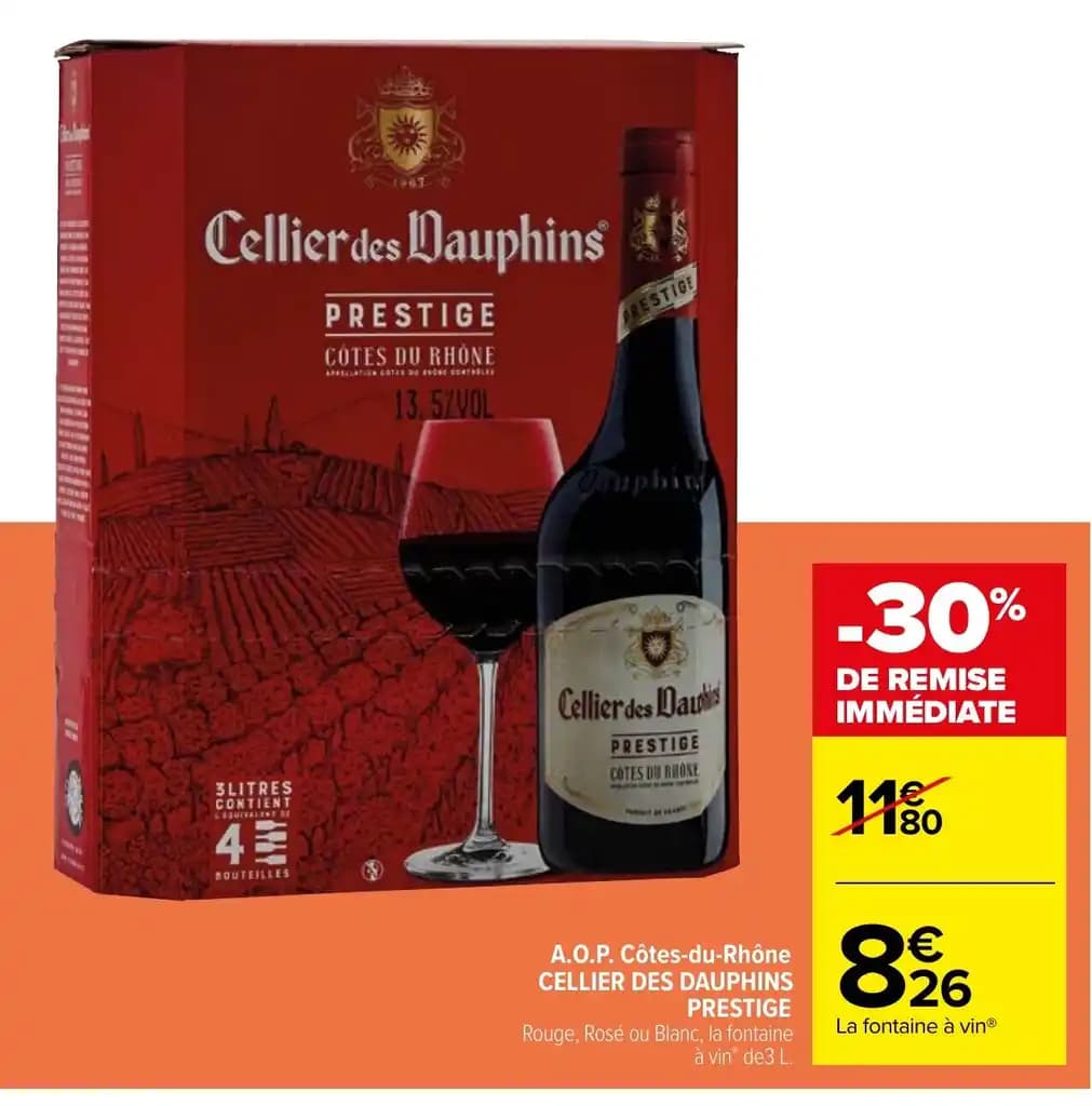 A.O.P. Côtes-du-Rhône CELLIER DES DAUPHINS PRESTIGE