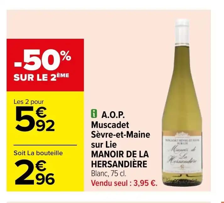 A.O.P. Muscadet Sèvre-et-Maine sur Lie