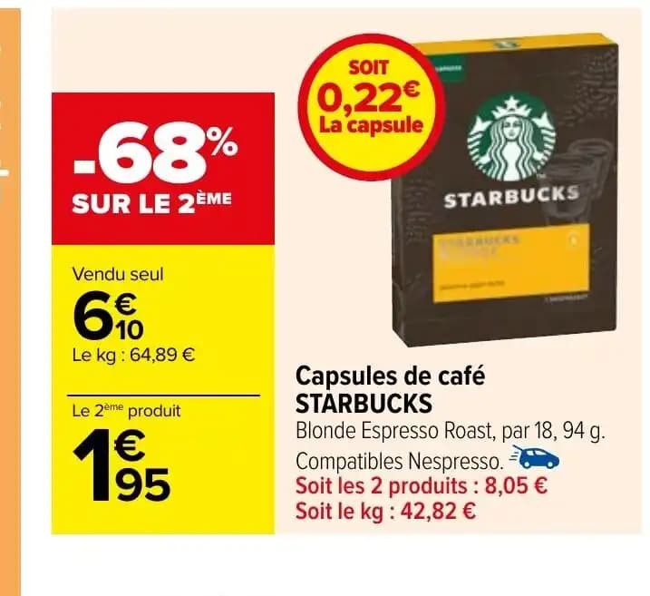 Capsules de café STARBUCKS