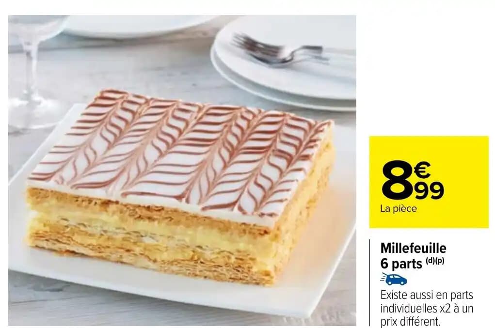 Millefeuille 6 parts (d)(p)