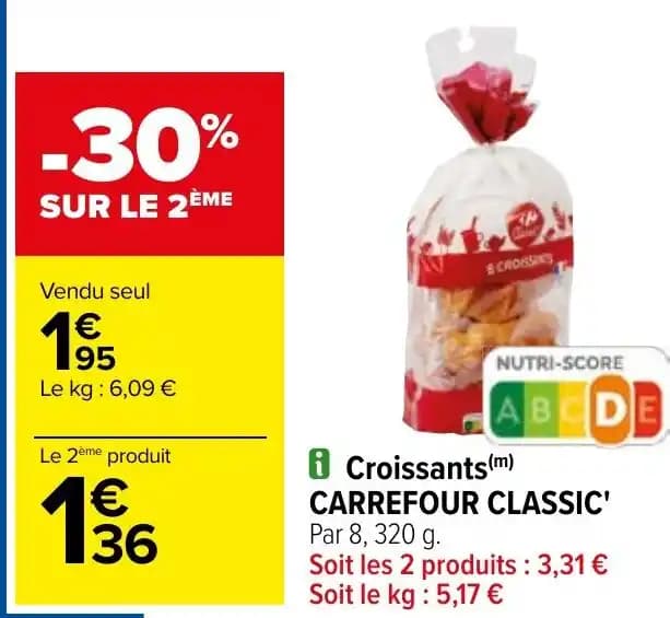 i Croissants CARREFOUR CLASSIC'