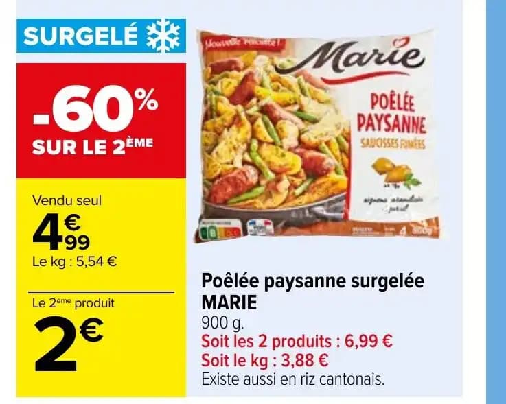 Poêlée paysanne surgelée MARIE