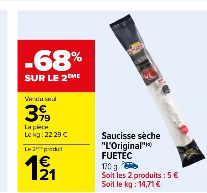 Saucisse sèche "L'Original"(⁰) FUETEC