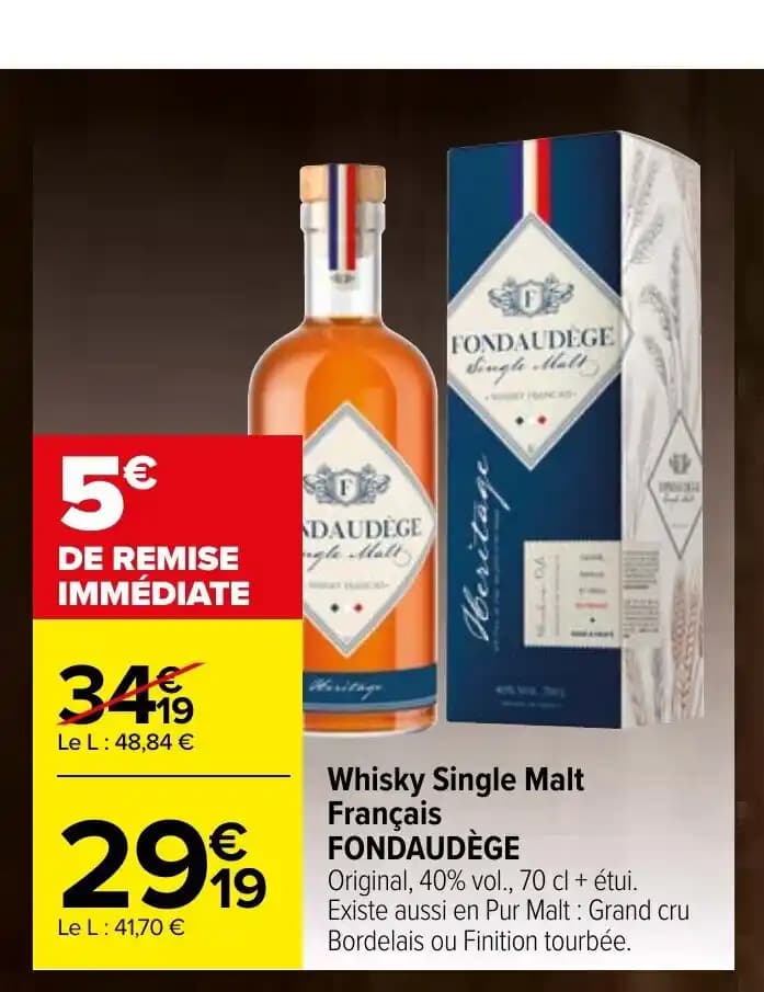 Whisky Single Malt Français FONDAUDÈGE