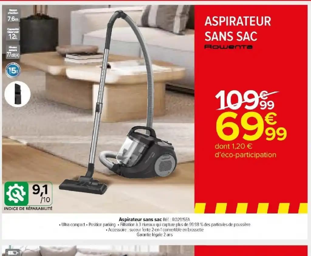 ASPIRATEUR SANS SAC