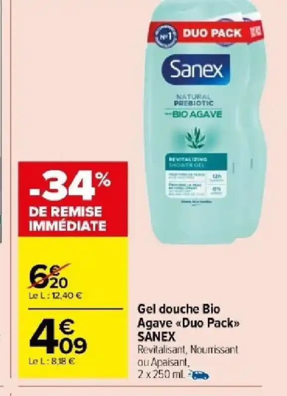 Gel douche Bio Agave Duo Pack