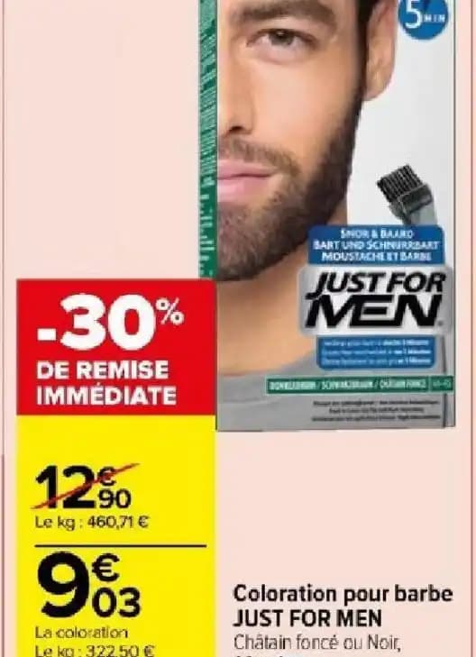 Coloration pour barbe JUST FOR MEN