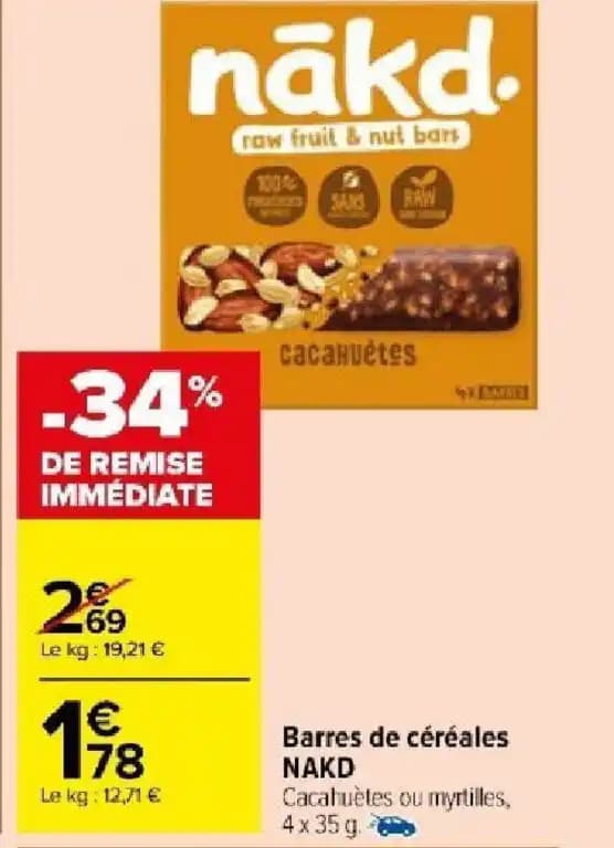 Barres de céréales NAKD