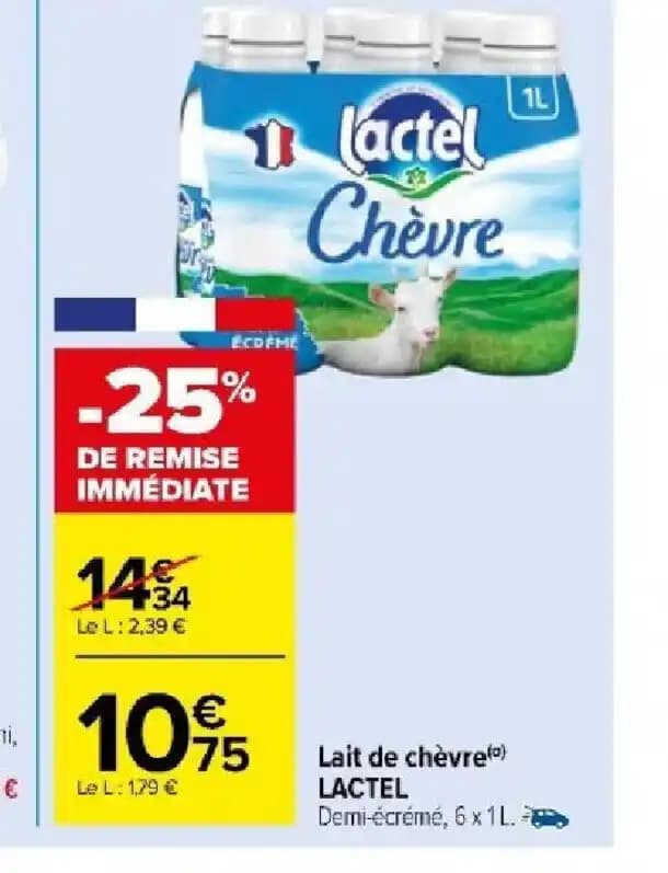Lait de chèvre) LACTEL